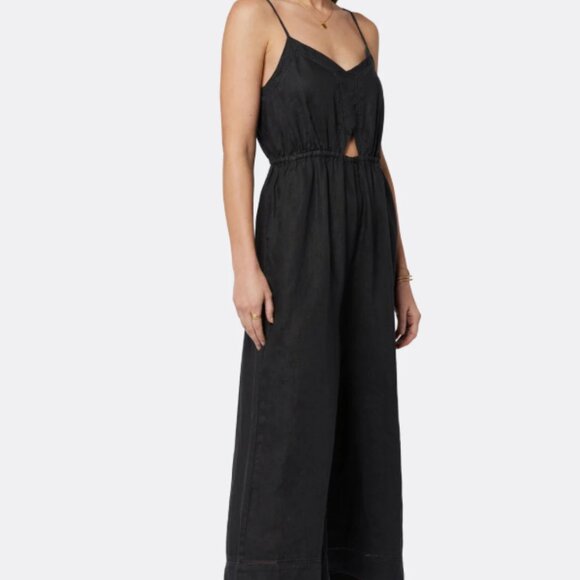 Joie Maisie strappy linen jumpsuit in caviar SZ 4 - Picture 4 of 8